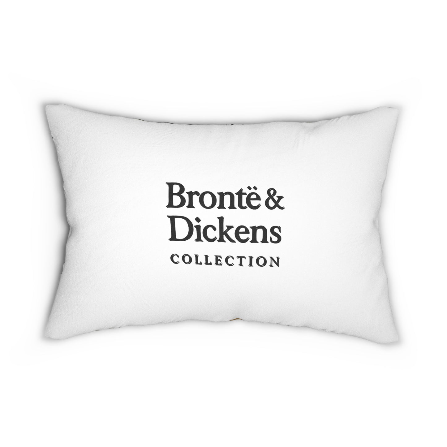 Brontë & Dickens Portrait Pillow — A Love Story