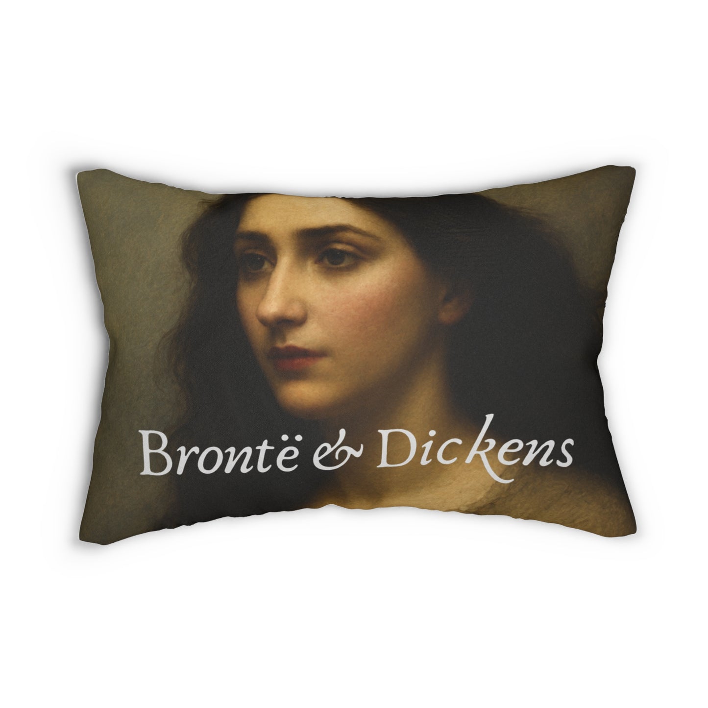 Brontë & Dickens Portrait Pillow — A Love Story